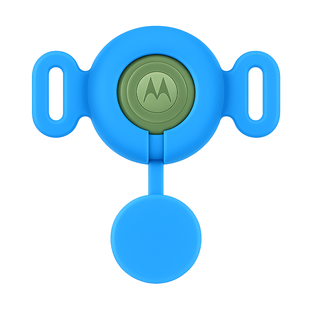 QR Code Medical ID Tag with Location Tracker Blue - For Android, Blue, pemblem image number 0